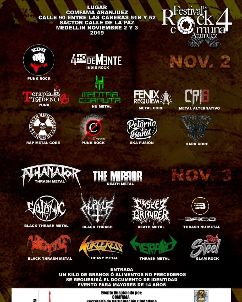 FESTIVAL DE ROCK COMUNA 4 — 03-NOV-2019