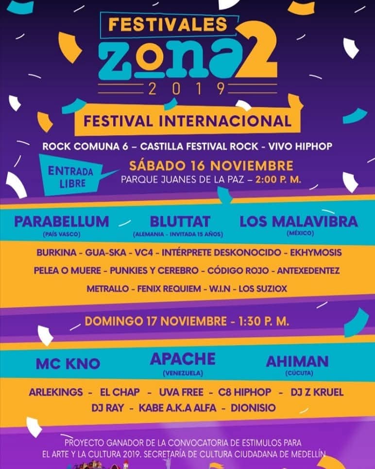 FESTIVALES ZONA 2 — 17-NOV-2019